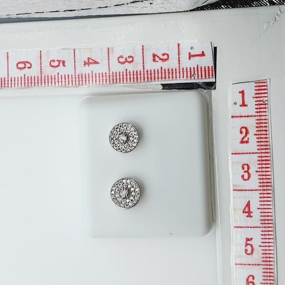 "925 Sterling Silver Plated CZ Earrings, INUS1BR169 - Picture 6 of 10